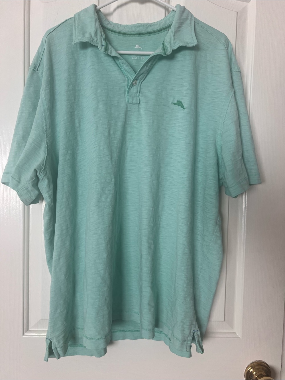 Tommy Bahama Light Mint Green Polo with Dolphin Emblem
